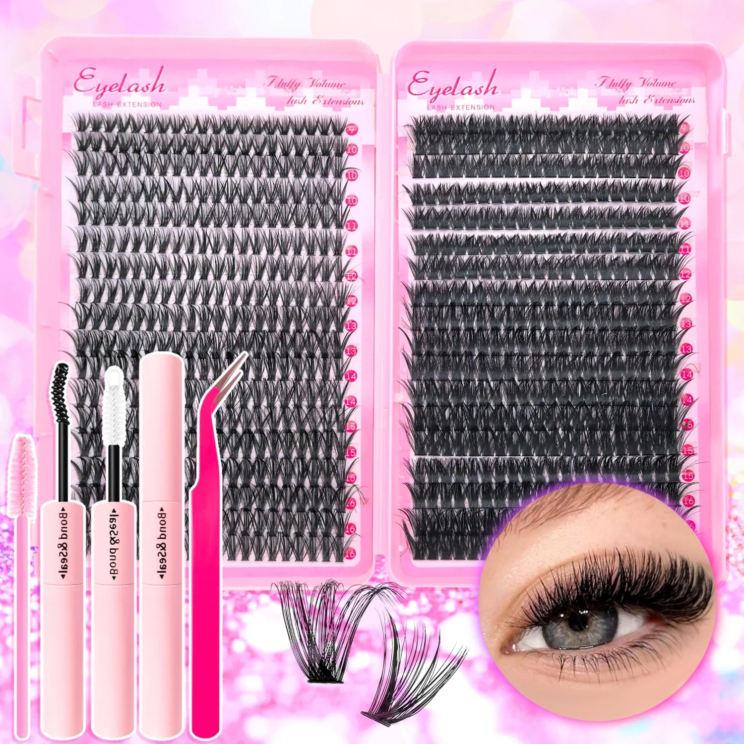 DIY Cluster Lash Extension Kit