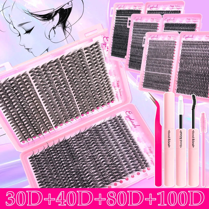 DIY Cluster Lash Extension Kit