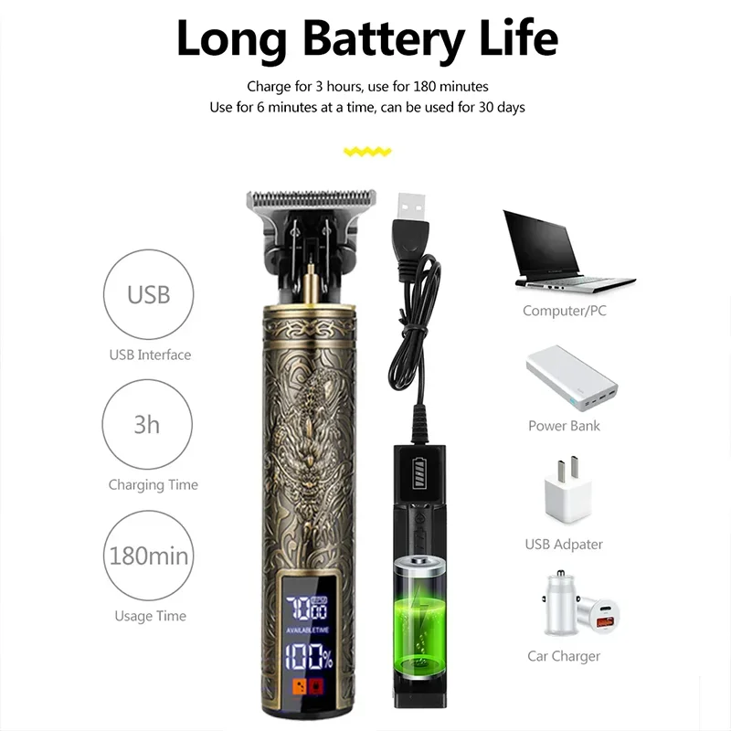Professional Hair Styling Kit T9 Electric Hair Trimmer