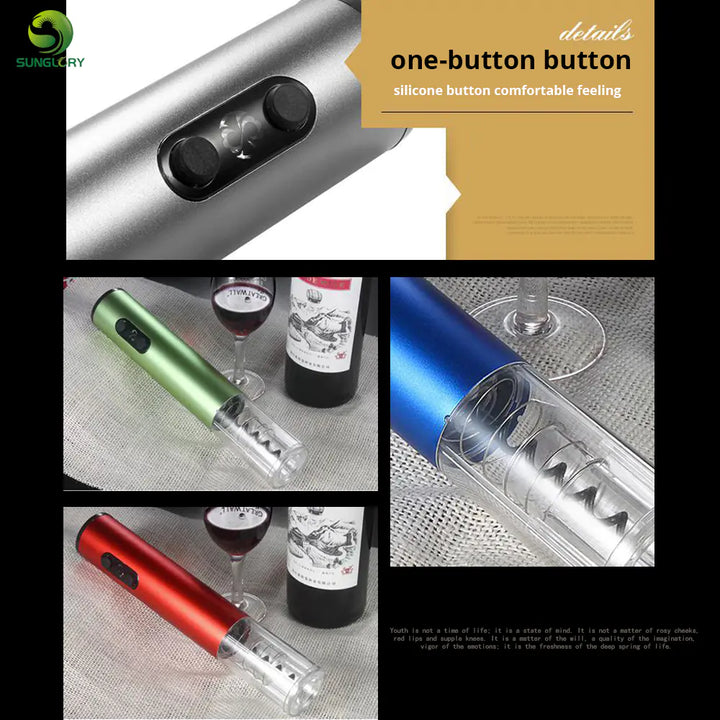 Electric Corkscrew Wine Opener Kit