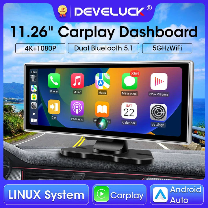 11.26 inch Wireless CarPlay Dash Cam
